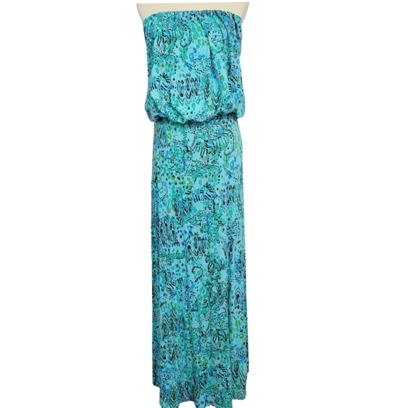 Lilly Pulitzer Dresses & Skirts - Lilly Pulitzer Morada Maxi Dress Shorely Blue Escapades In The Everglades